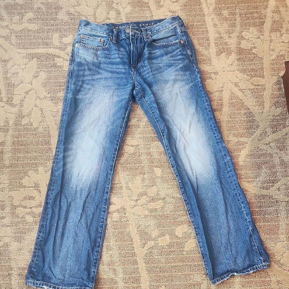 American Eagle Outfitters Denim with Tan Patch